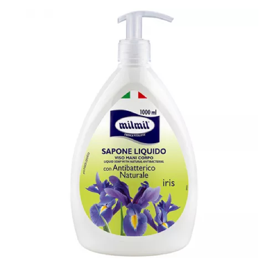 Sapun lichid cu pompita cu Iris, 1000ml, Mil Mil