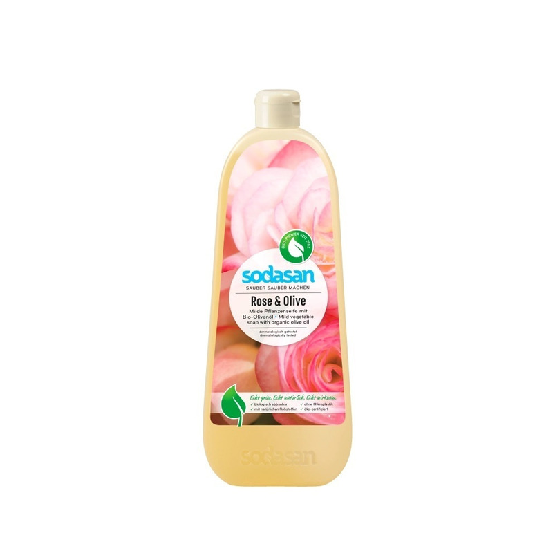 Sapun lichid cu trandafir si masline ecologic 1l Sodasan