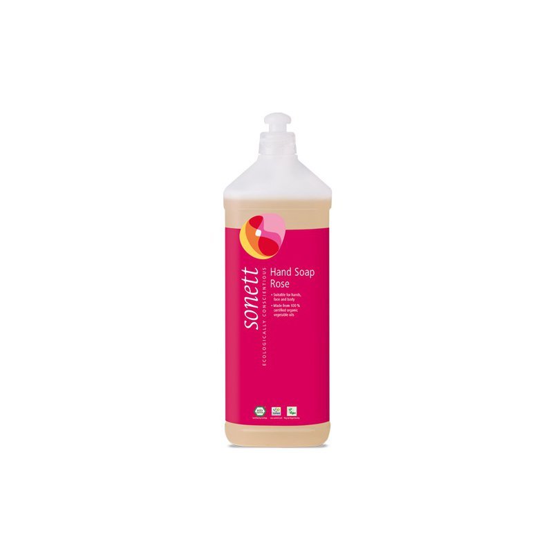 Sapun lichid pentru maini cu trandafir ecologic 1l Sonett