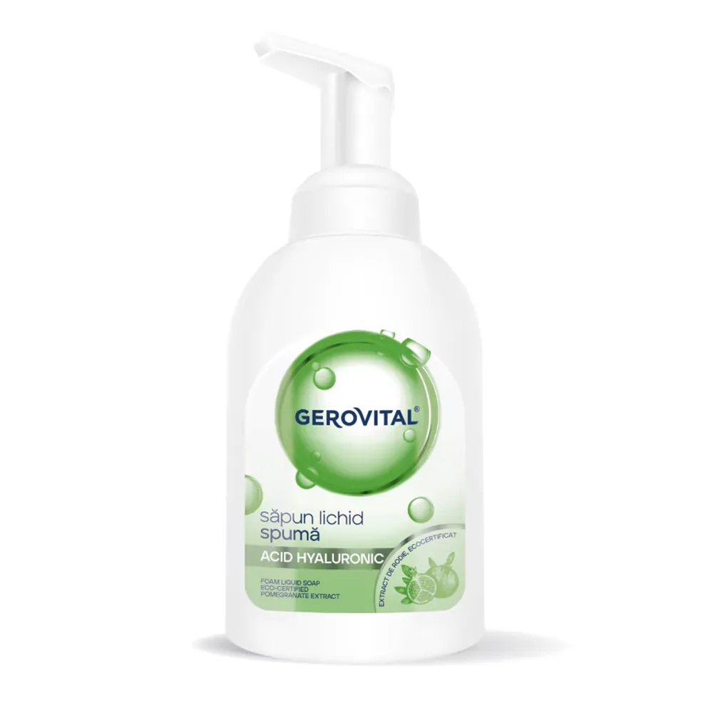 Sapun lichid spuma cu Acid hialuronic, 300ml, 1446, Gerovital