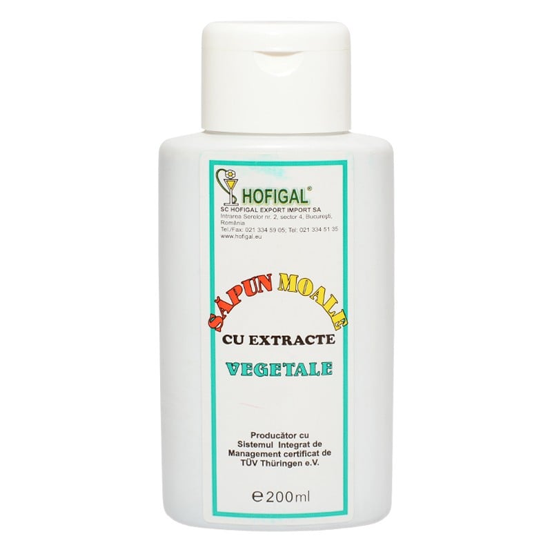 Sapun moale lichid vegetal, 200ml, Hofigal