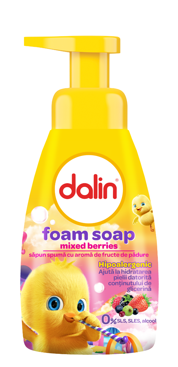 Sapun spuma cu fructe de padure, 200ml, Dalin