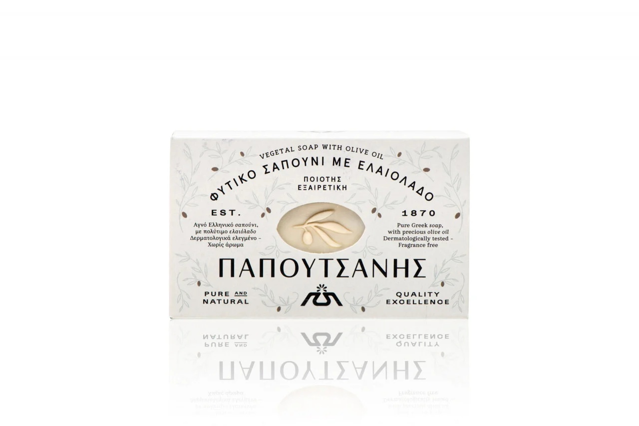 Sapun traditional de plante cu ulei de masline, 125g, Papoutsanis