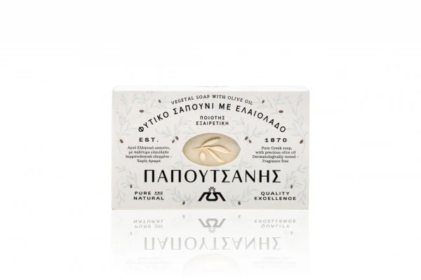 Sapun traditional din ulei de masline Fildes, 125g, Papoutsanis