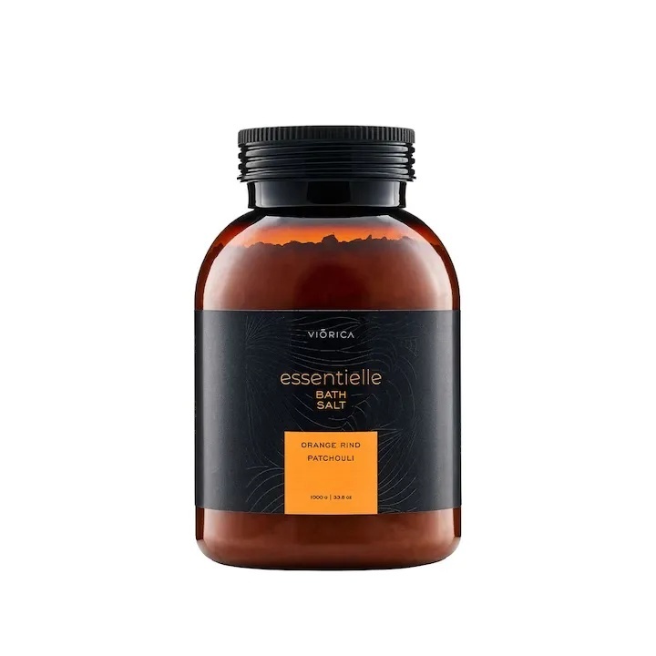 Sare baie cu ulei esential paciuli si portocale Essentielle, 1000g, Viorica