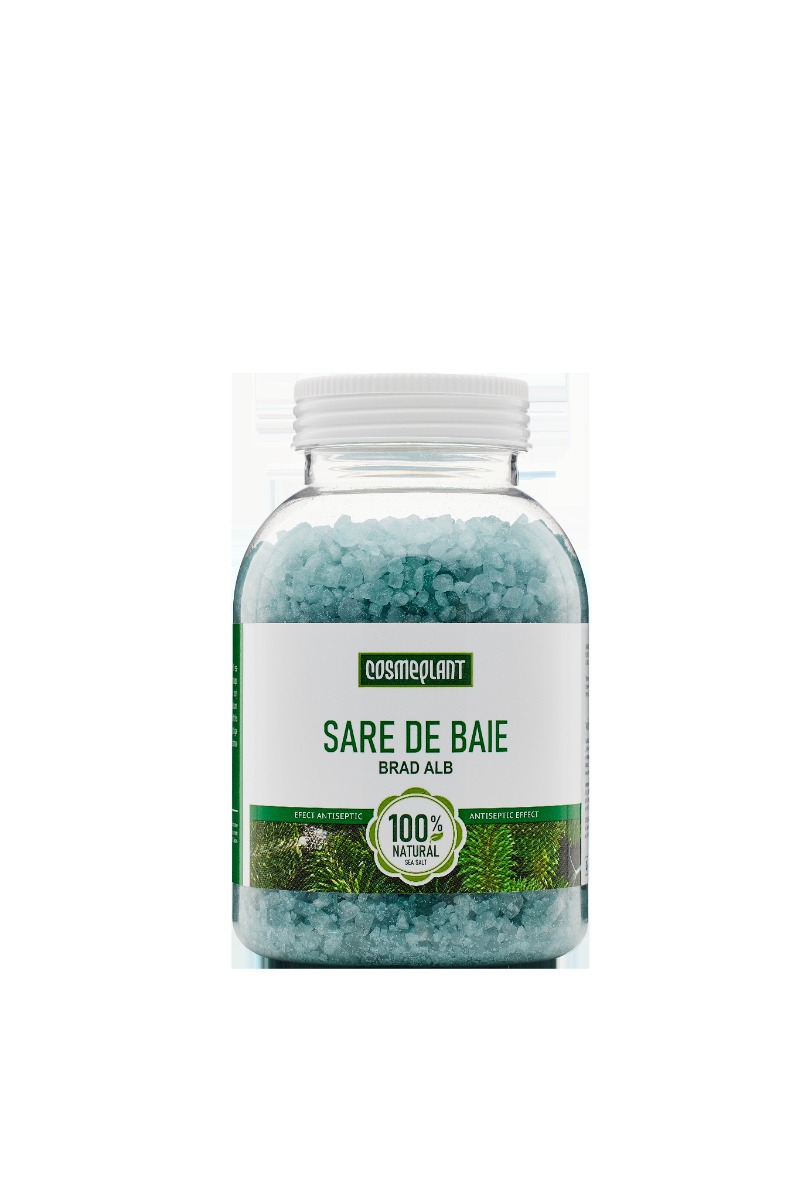 Sare de baie cu extract si ulei esential de brad alb, 1000g, Cosmeplant