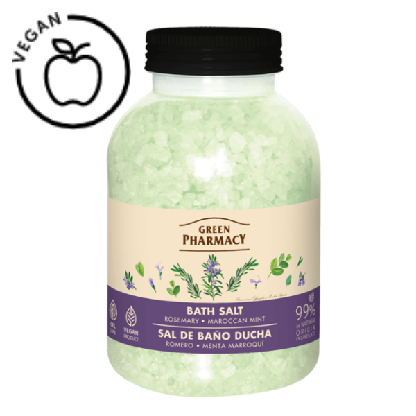 Sare de baie Rozmarin si Menta Marocana, Green Pharmacy | 1000 g
