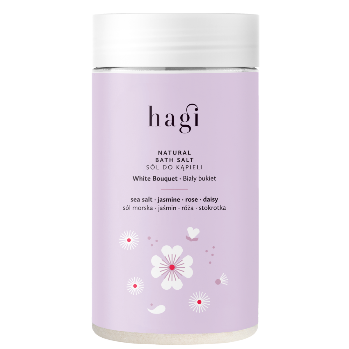 Sare de baie White Bouquet, 480g, Hagi
