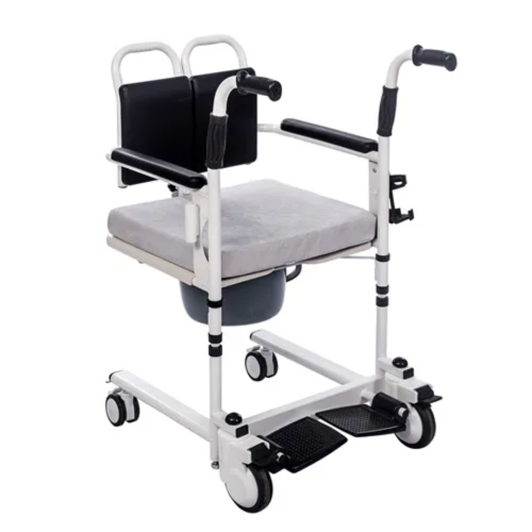 Scaun cu toaleta si roti multifunctional pentru ridicare si transfer, JL2000