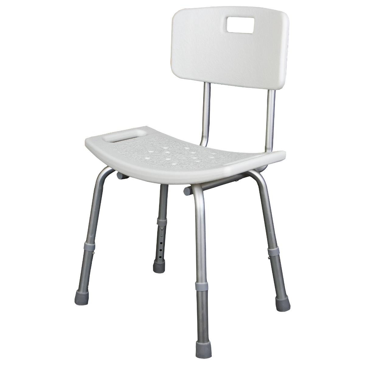 Scaun de baie cu spatar JL798L, PRIMA, ajustabil, antialunecare, suport 100 kg
