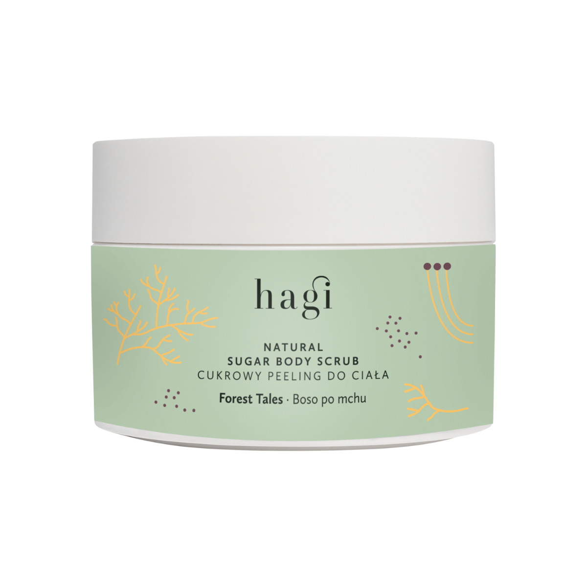 Scrub natural pentru corp cu zahar Forest Tales, 200g, Hagi