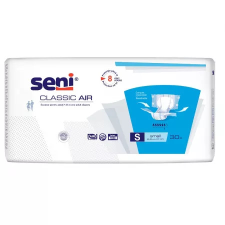 Scutece adulti Classic Air, Small, S, 30 bucati, Seni