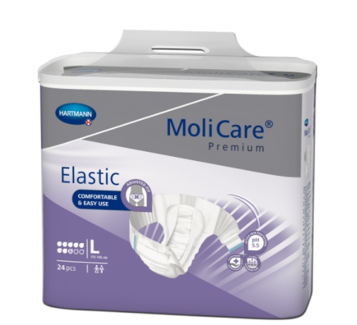 Scutece adulti MoliCare Premium Elastic 8 picaturi, L, 24 bucati, Hartmann