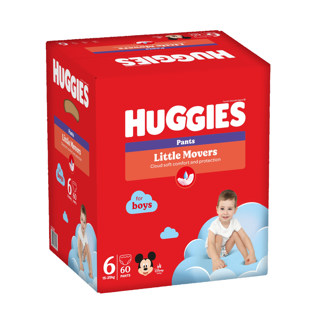 Scutece chilotel, Baieti, Marimea 6, 15-25 kg, 60 bucati, Huggies
