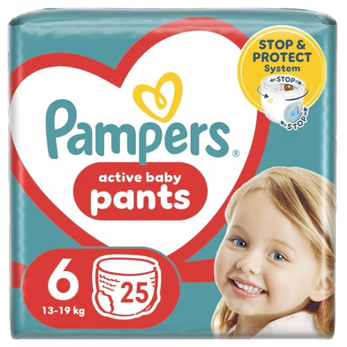 Scutece-chilotel Pants Marimea 6 pentru 15+kg, 25 bucati, Pampers