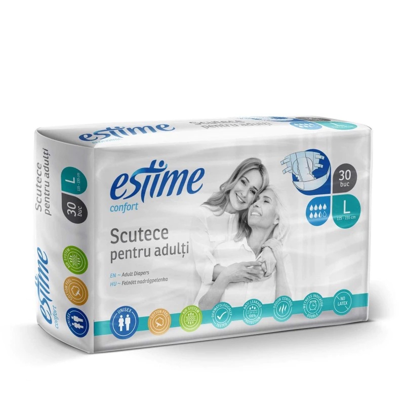 Scutece de adulti Confort L, 30 bucati, Estime