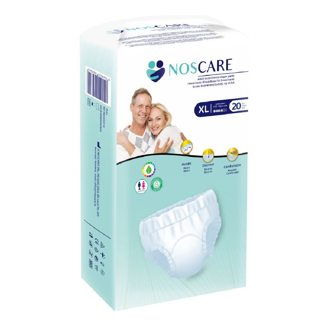 Scutece de incontinenta tip chilot, marimea XL, 20 bucati, Noscares