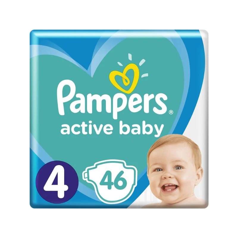 Scutece Pampers Active Baby nr. 4, 9-14kg, 46 bucati, P&G