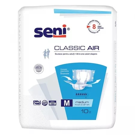 Scutece pentru adulti Classic Air, M, 10 bucati, Seni