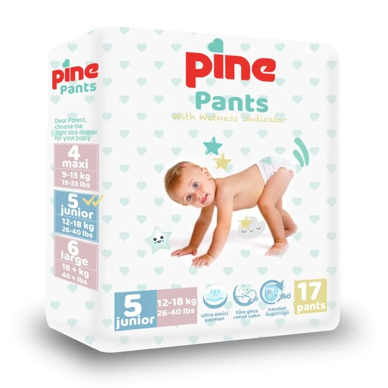 Scutece tip chilot Junior 12-18kg, 17 bucati, Pine Soft