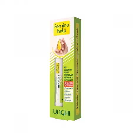 Ser concentrat pentru regenerarea unghiilor si cuticulelor Feminohelp, 2 ml – Zdrovit