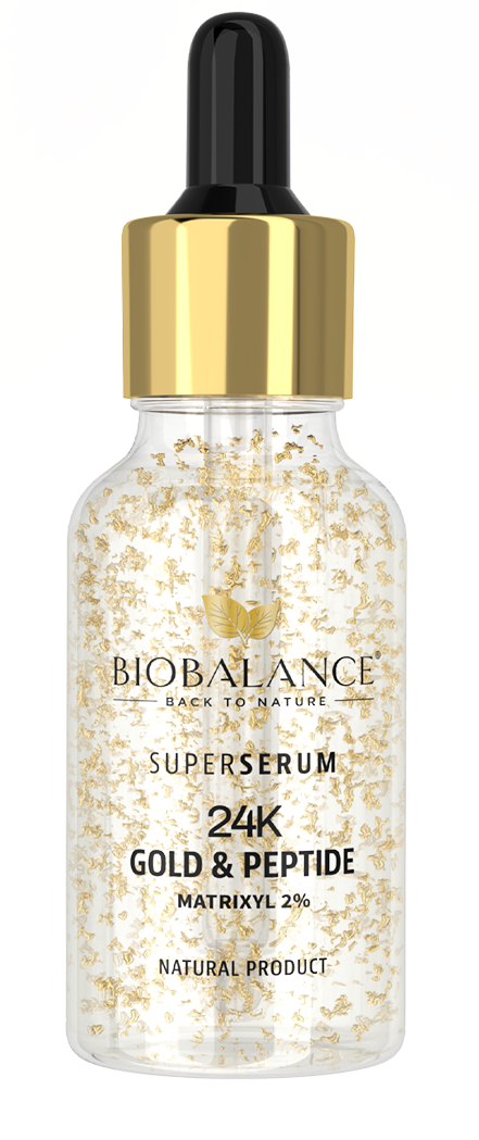 Ser de fata 24K Gold & Peptide Matrixyl 2% Super Serum, 30ml, Bio Balance