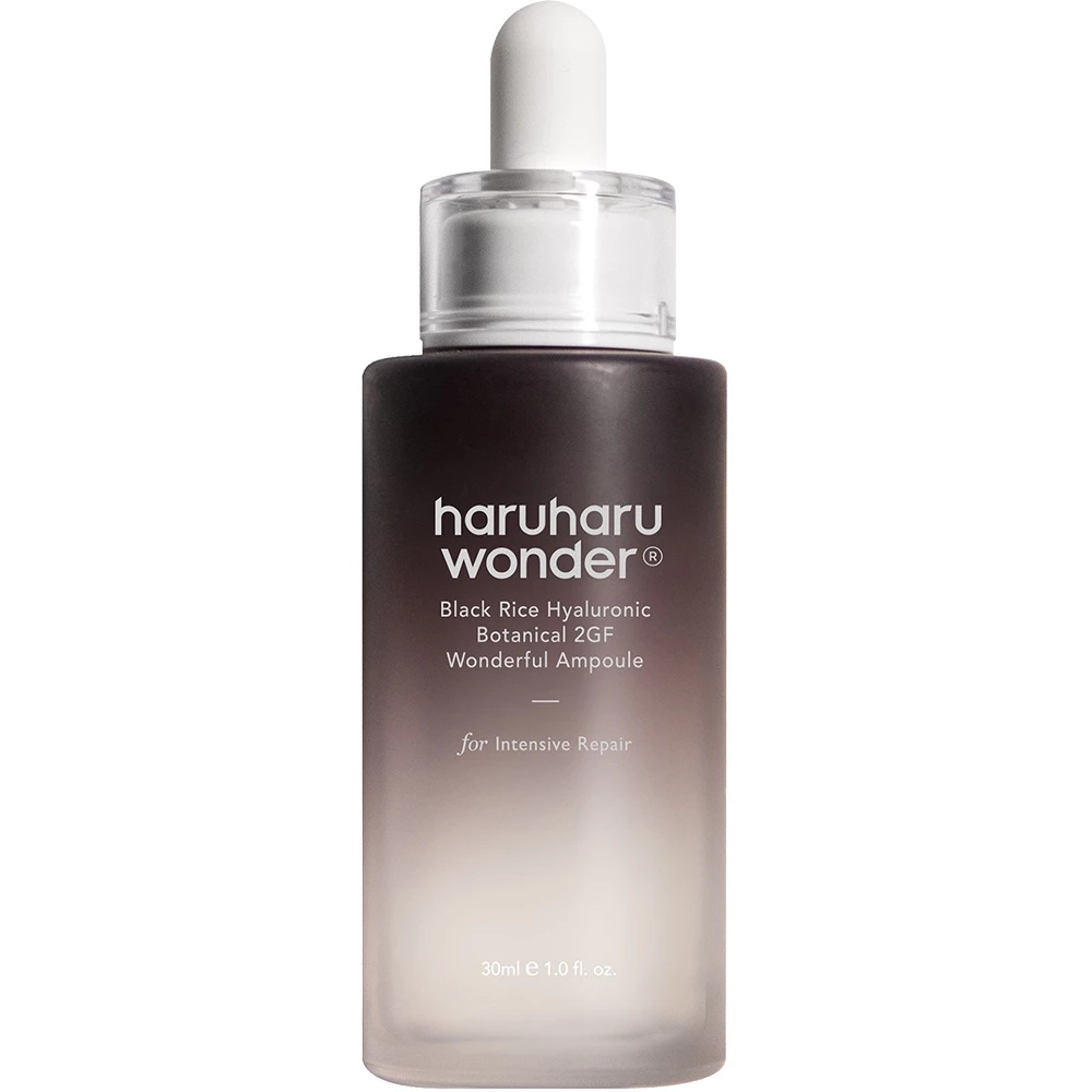 Ser facial anti-age cu acid hialuronic și complex 2GF Black Rice, Haruharu Wonder, 30 ml,