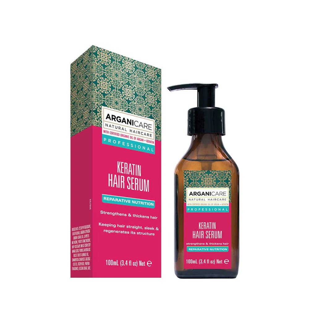 Ser fortifiant si nutritiv cu keratina pentru parul uscat si deteriorat, 100ml, Arganicare