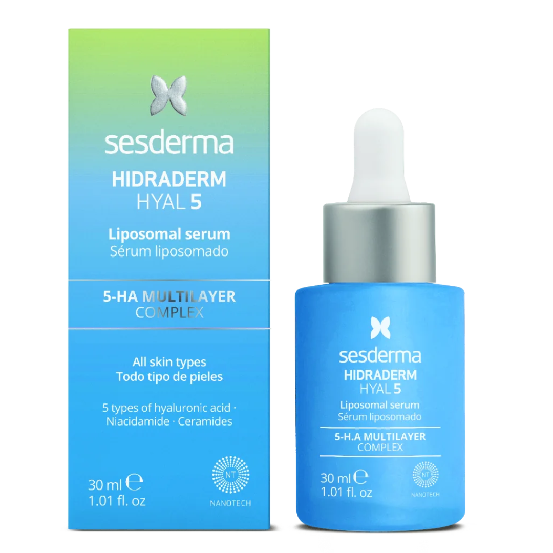 Ser lipozomal ultra-hidratant cu 5 tipuri de acid hialuronic Hidraderm, 30 ml, Sesderma