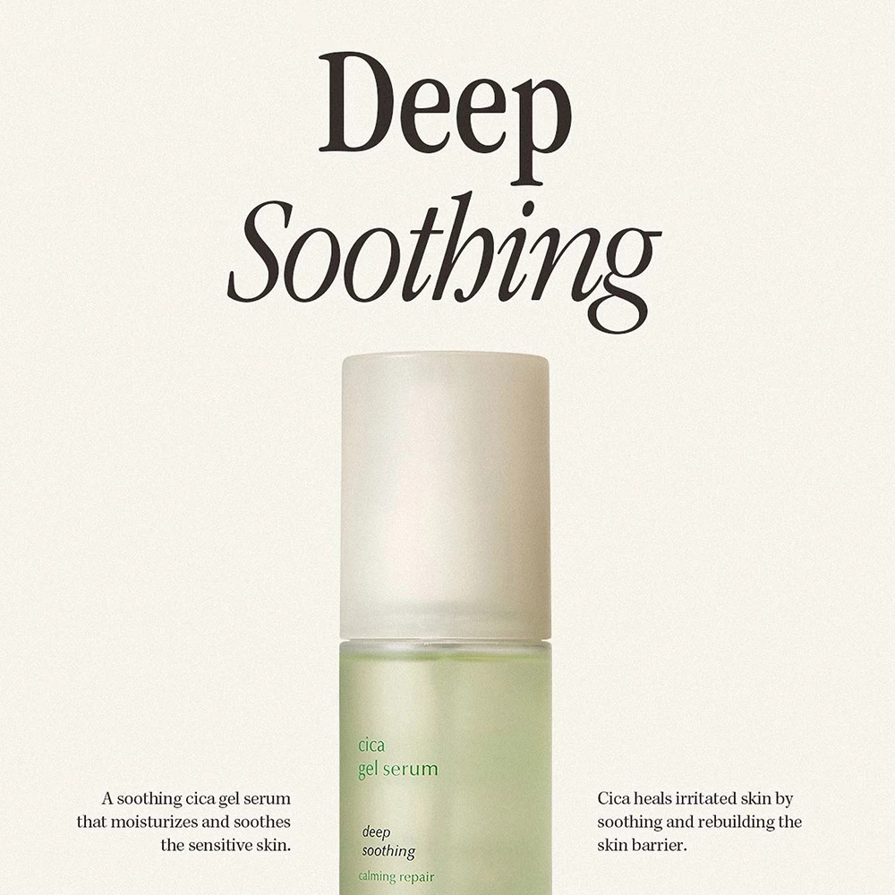 Ser pentru fata calmant si revitalizant Calming Repair Cica Gel Serum, 80ml, Luvum