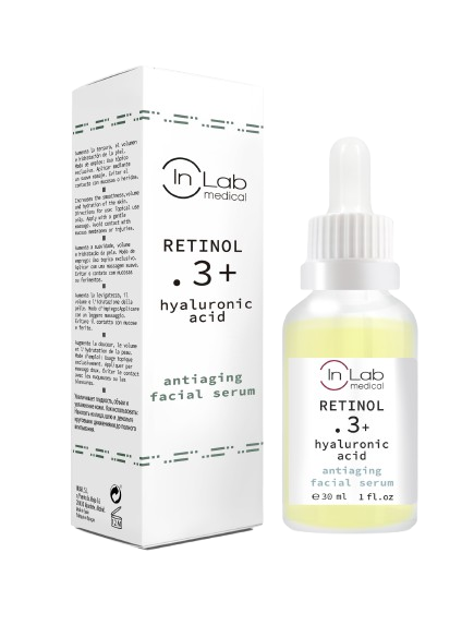 Ser pentru fata concentrat cu 0.3% Retinol si Acid Hialuronic, 30ml, InLab Medical