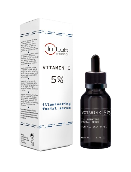 Ser pentru fata concentrat cu 5% Vitamina C, 30ml, InLab Medical