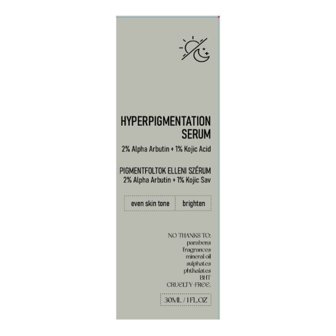 Ser pentru hiperpigmentare cu 2% Alfa Arbutin + 1% Acid Kojic, 30 ml, Nerds