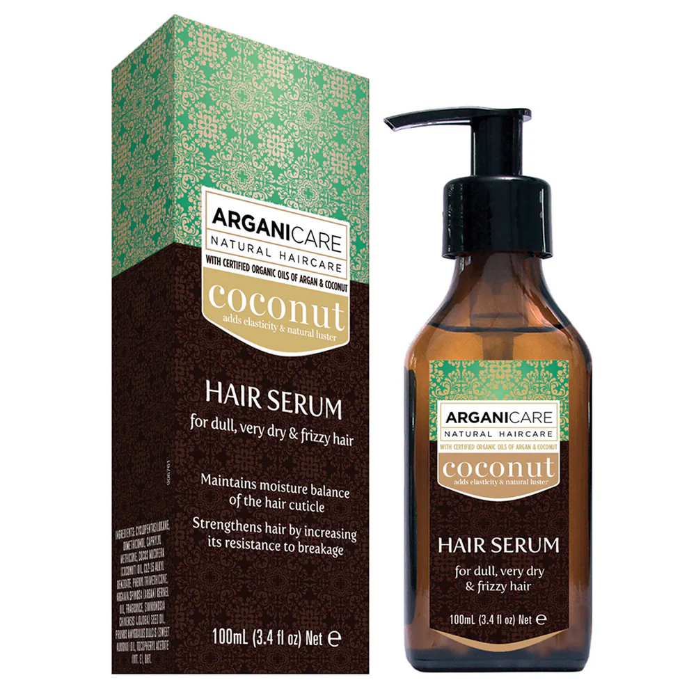 Ser reparator cu ulei de cocos pentru par fara stralucire, 100ml, Arganicare