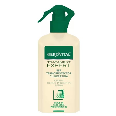 Ser termoprotector cu keratina Gerovital Tratament Expert, 150 ml