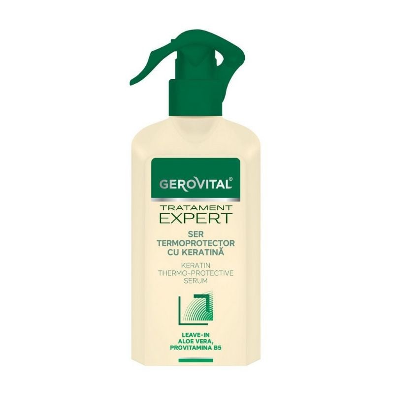 Ser termoprotector cu keratina Tratament Expert, 150 ml, Gerovital