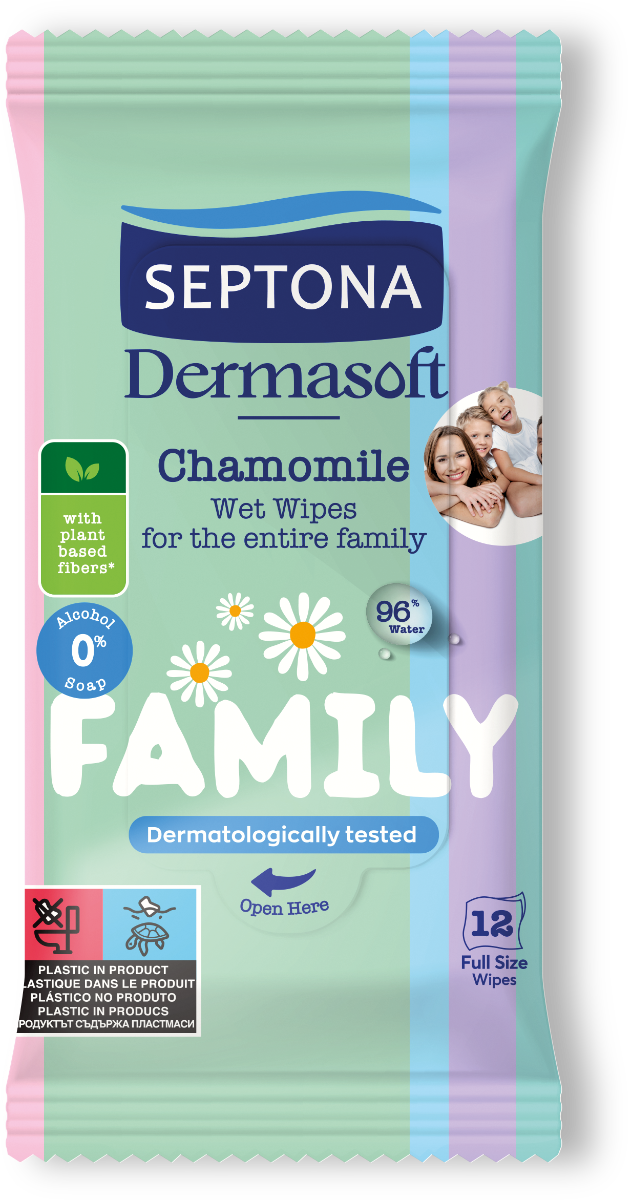 Servetele mini Family Dermasoft, 12 bucati, Septona