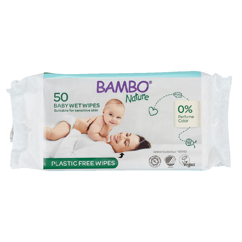Servetele umede, 50 bucati, Bambo Nature