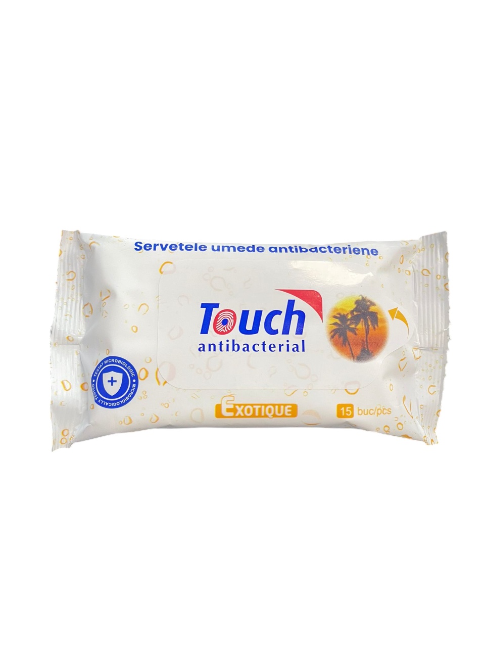 Servetele umede antibacteriene Exotique, 15 bucati, Touch