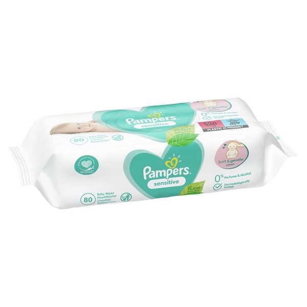 Servetele umede Sensitive, Pampers | 80 buc