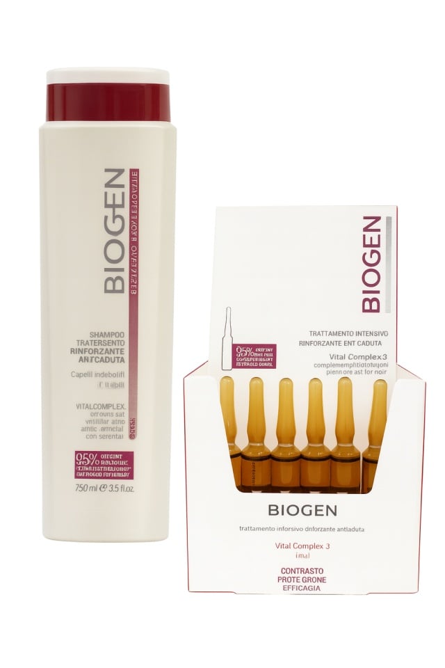 Set Biogen Anti-Cadere-Par - Sampon 250 ml + Fiole Intensiv 10 x 10 ml - poza 1