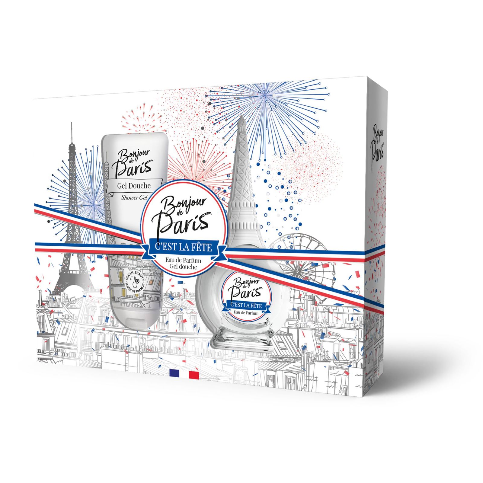 Set cadou dama Bonjour de Paris C'est la Fete, Corania | EDP 100 ml + gel de dus 250 ml