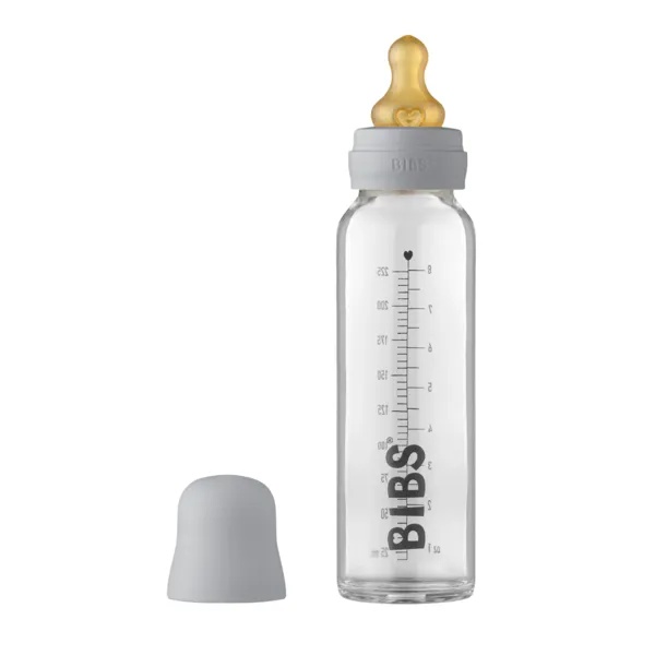 Set complet biberon anticolici din sticlă, 225 ml, Cloud, Bibs
