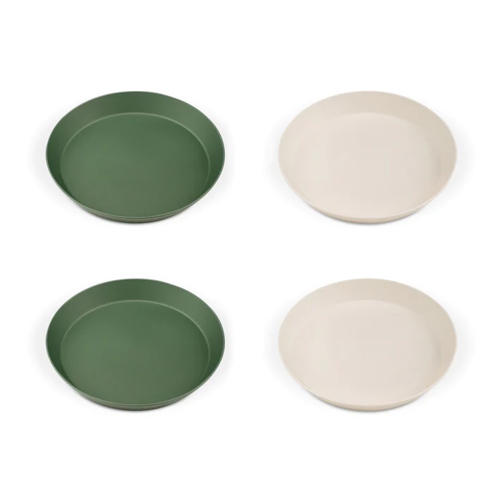 Set de farfurii bio Green/Cream, 4 bucati, Citron