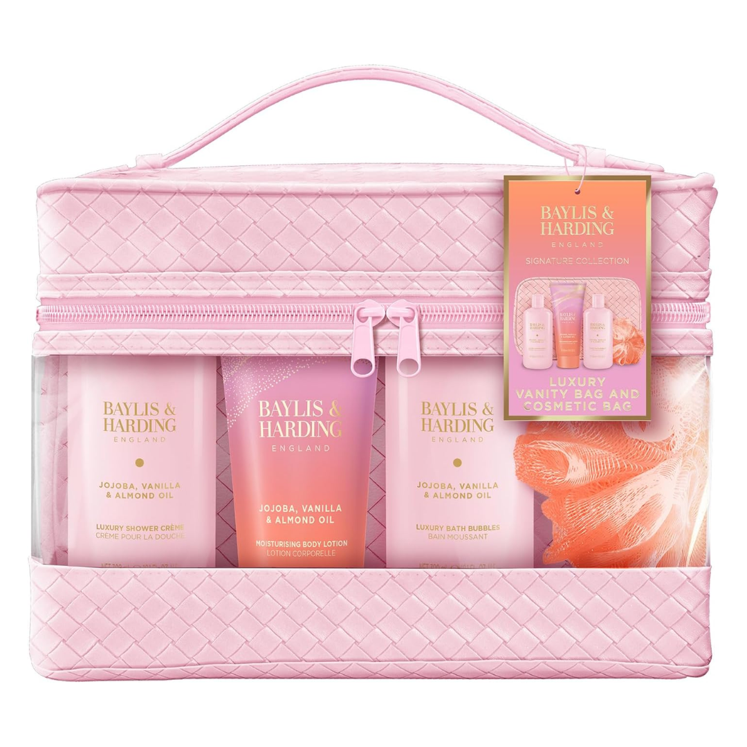 Set de ingrijire pentru corp Jojoba, Vanilla & Almond Oil Luxury, 6 piese, Baylis&Harding