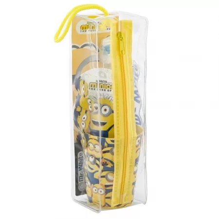 Set de voiaj igiena orala pentru copii cu borseta Minions, +3ani, Mr.White