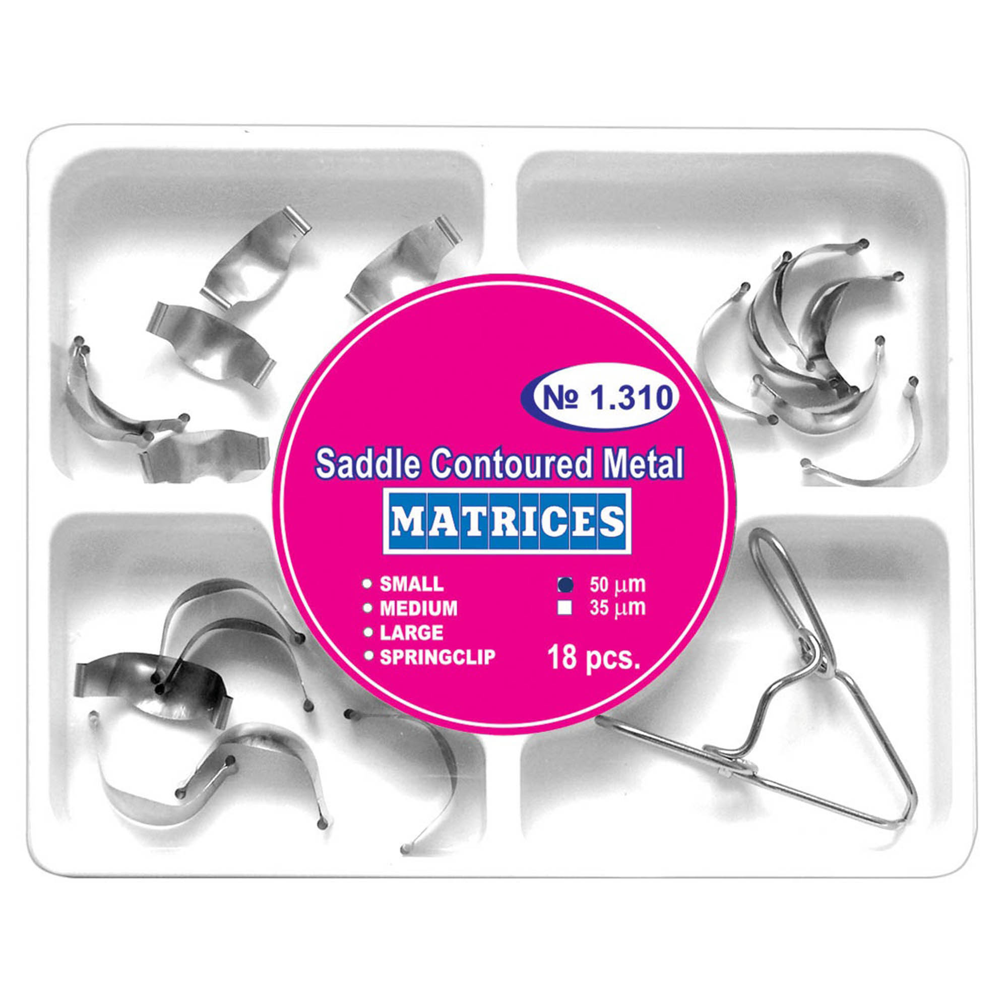 Set matrici metalice conturate tip sa cu arc si cleste, 18 bucati din otel inoxidabil, grosime 50 microni