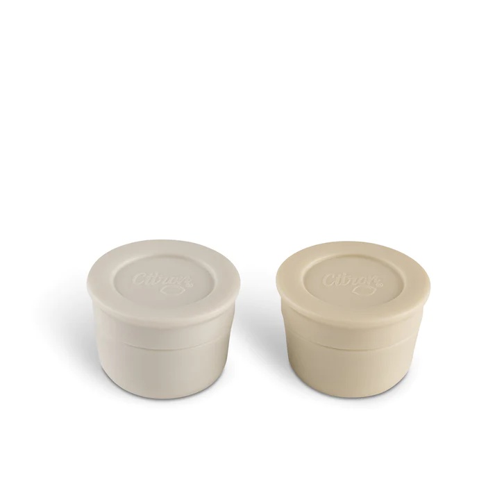 Set mini recipiente de sos Cream & Cool grey, 20ml, 2 bucati, Citron