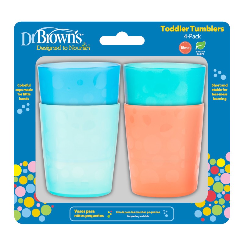 Set pahare colorate, 4 bucati, Dr. Brown's