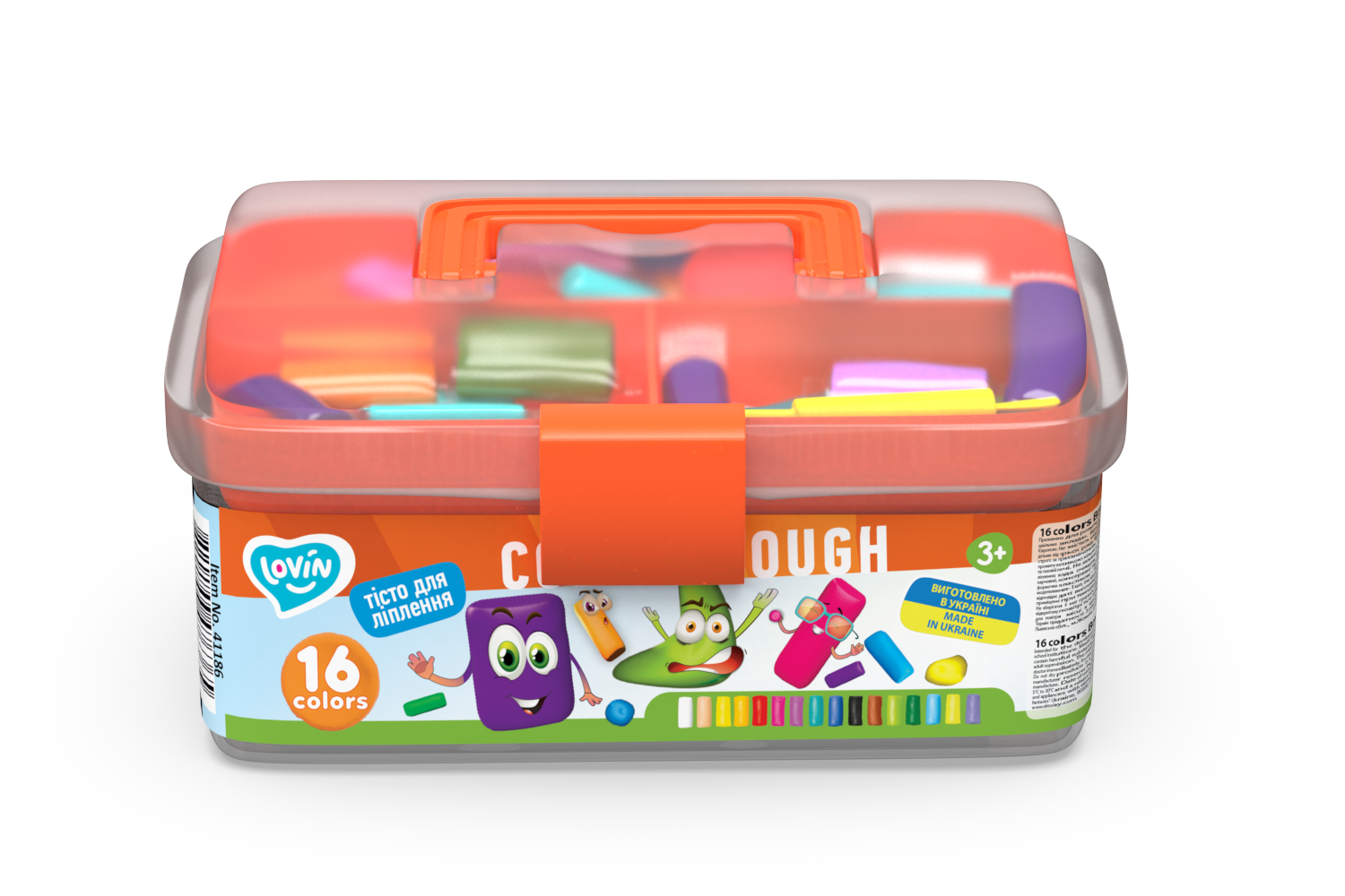 Set plastilina si accesorii pentru modelaj 16 culori Lovin, 1 bucata, Oktoclay